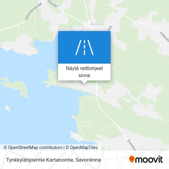 Tynkkylänjoentie Kartanontie kartta