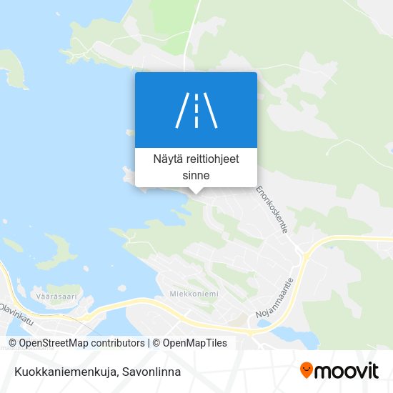 Kuokkaniemenkuja kartta