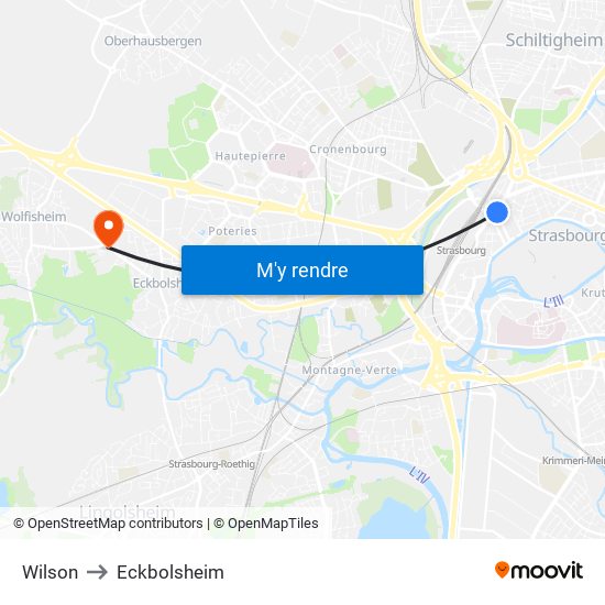 Wilson to Eckbolsheim map
