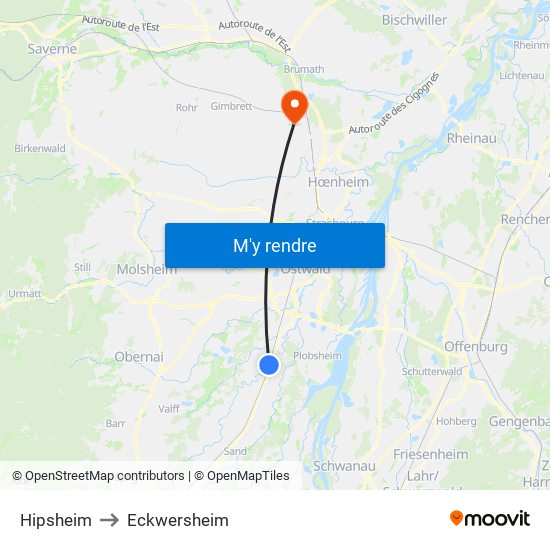Hipsheim to Hipsheim map
