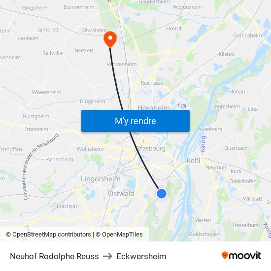 Neuhof Rodolphe Reuss to Eckwersheim map