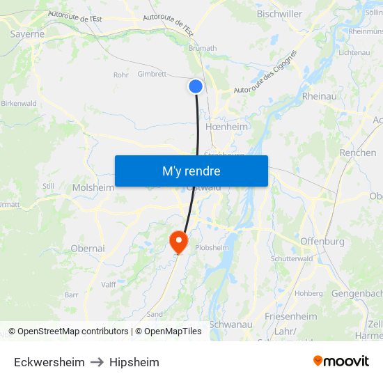 Eckwersheim to Eckwersheim map