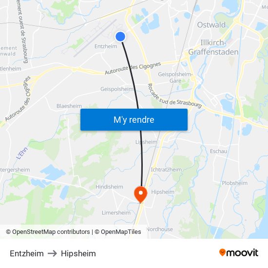 Entzheim to Entzheim map
