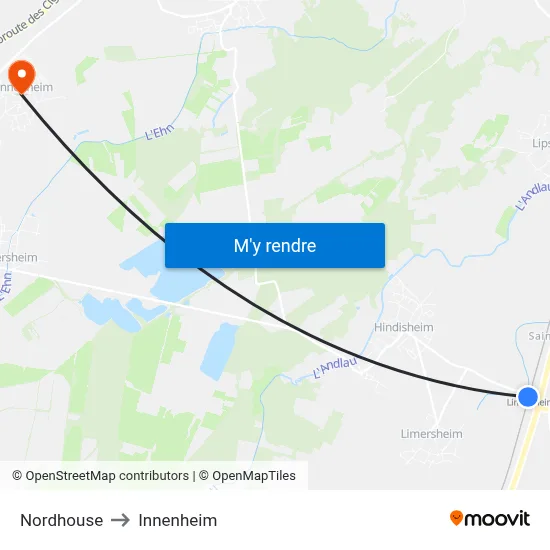 Nordhouse to Innenheim map