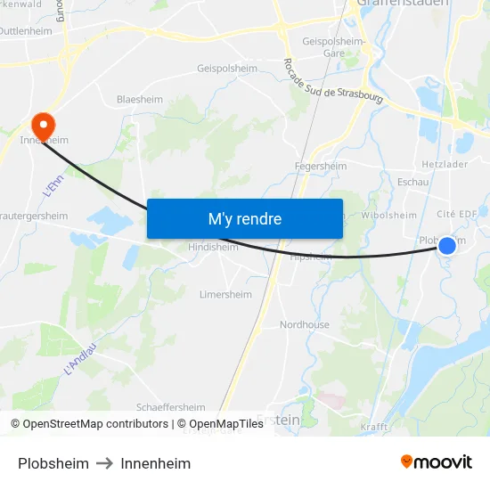 Plobsheim to Innenheim map