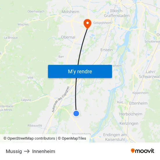 Mussig to Innenheim map