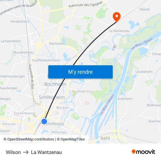 Wilson to La Wantzenau map