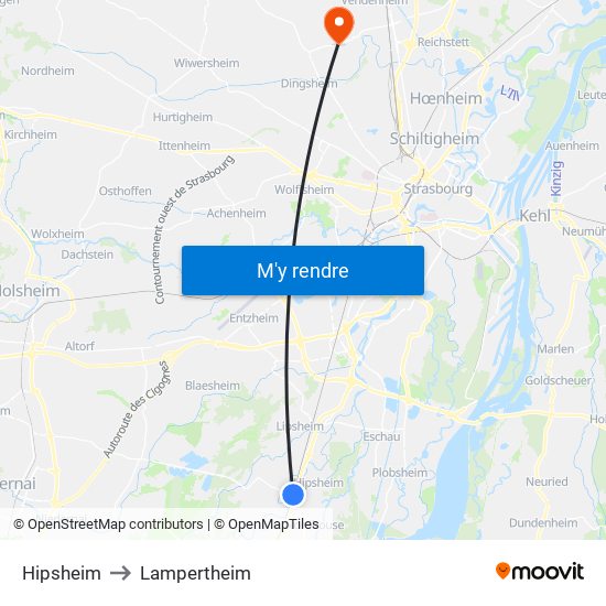 Hipsheim to Hipsheim map
