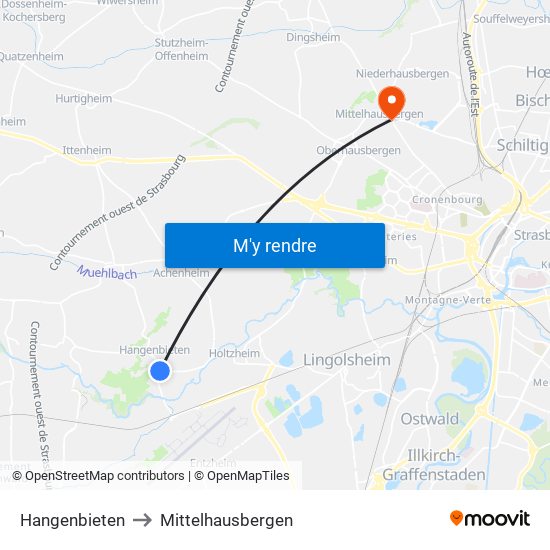 Hangenbieten to Hangenbieten map