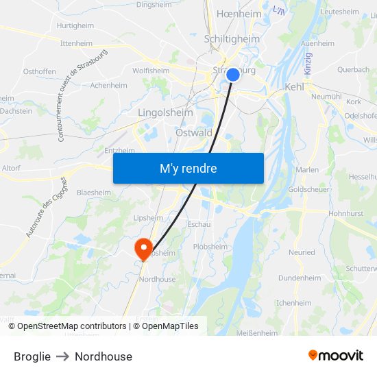 Broglie to Nordhouse map