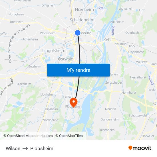 Wilson to Plobsheim map