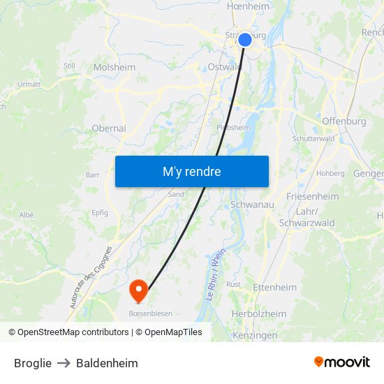 Broglie to Baldenheim map