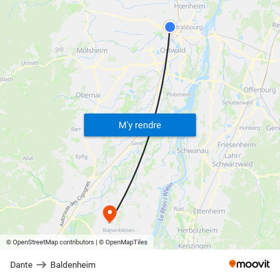 Dante to Baldenheim map