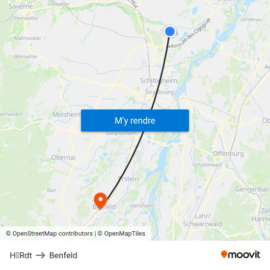 HRdt to Benfeld map