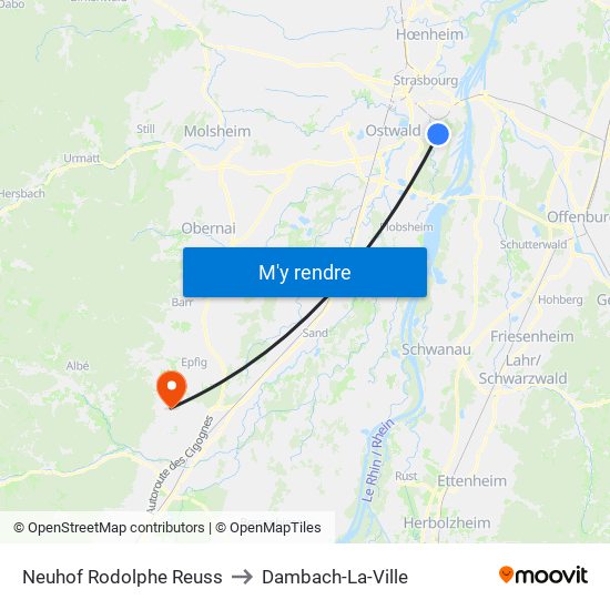 Neuhof Rodolphe Reuss to Dambach-La-Ville map