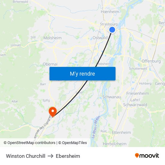 Winston Churchill to Ebersheim map