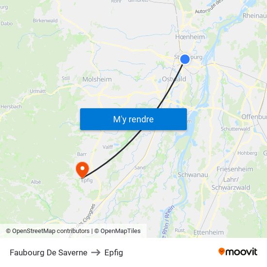 Faubourg De Saverne to Epfig map