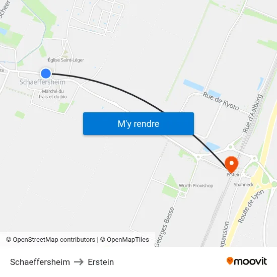 Schaeffersheim to Erstein map