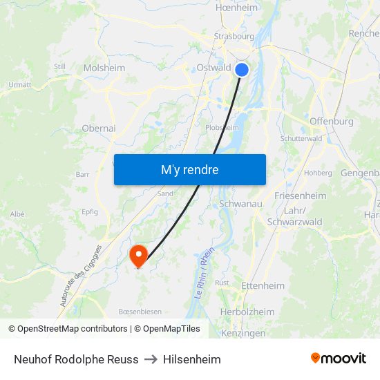 Neuhof Rodolphe Reuss to Hilsenheim map