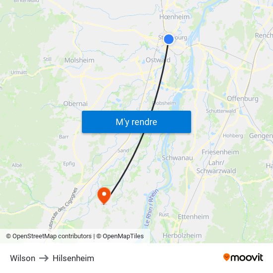 Wilson to Hilsenheim map