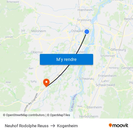 Neuhof Rodolphe Reuss to Kogenheim map