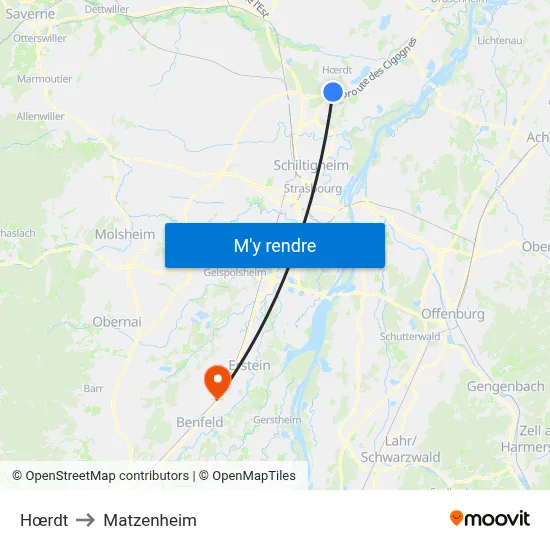 Hœrdt to Matzenheim map