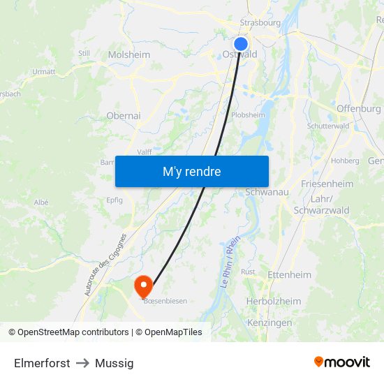Elmerforst to Mussig map