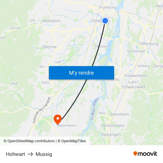 Hohwart to Mussig map