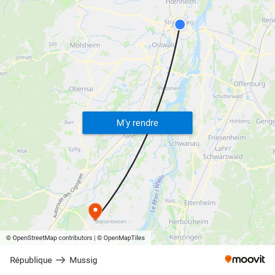 République to Mussig map