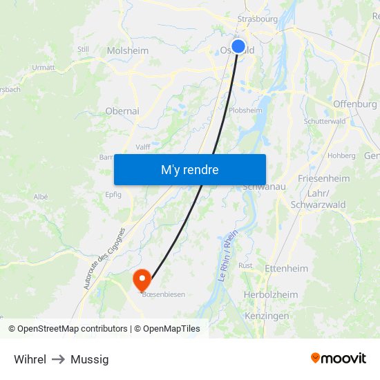 Wihrel to Mussig map