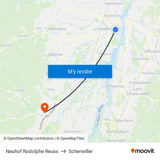 Neuhof Rodolphe Reuss to Scherwiller map