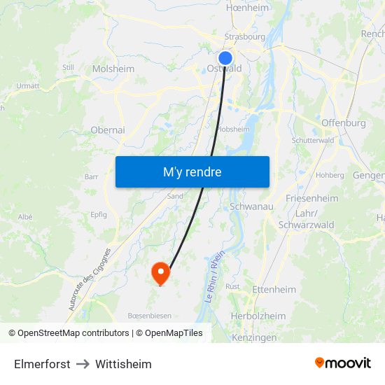 Elmerforst to Wittisheim map