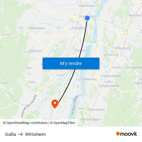 Gallia to Wittisheim map
