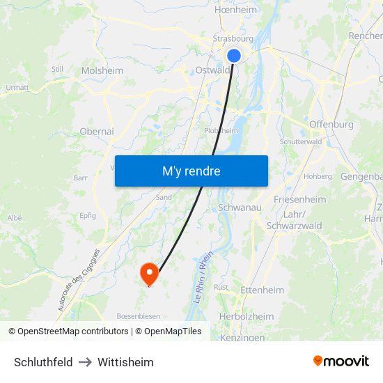 Schluthfeld to Wittisheim map