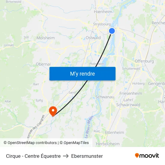 Cirque - Centre Équestre to Ebersmunster map