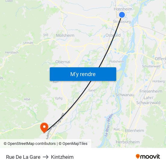 Rue De La Gare to Kintzheim map