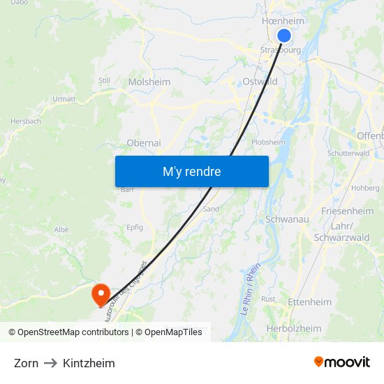 Zorn to Kintzheim map