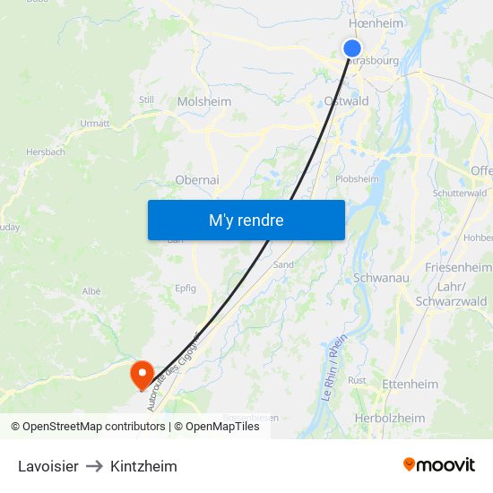 Lavoisier to Kintzheim map