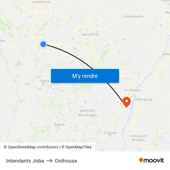 Intendants Joba to Osthouse map