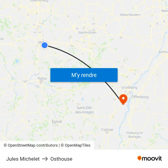 Jules Michelet to Osthouse map