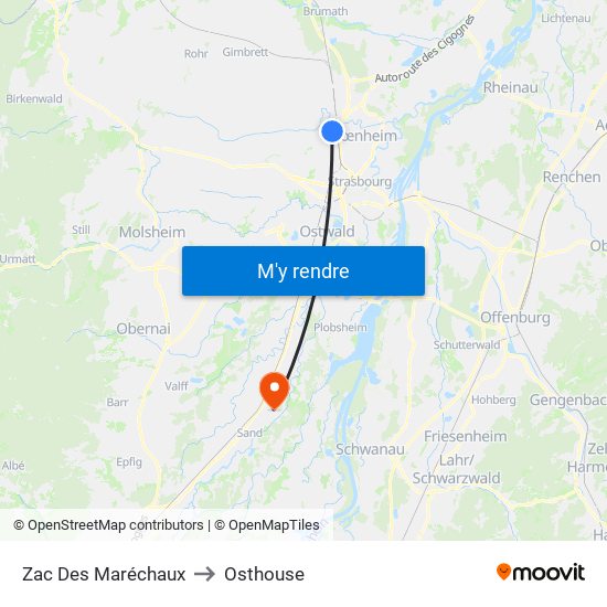 Zac Des Maréchaux to Osthouse map