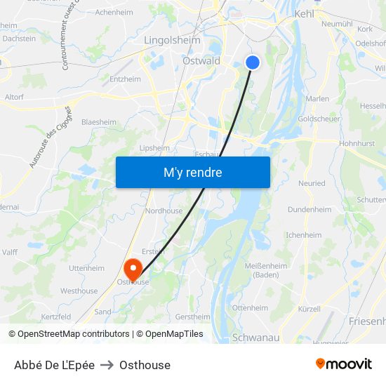 Abbé De L'Epée to Osthouse map