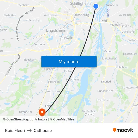 Bois Fleuri to Osthouse map