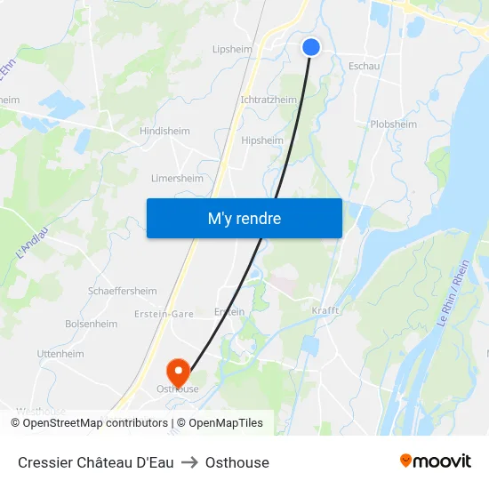 Cressier Château D'Eau to Osthouse map