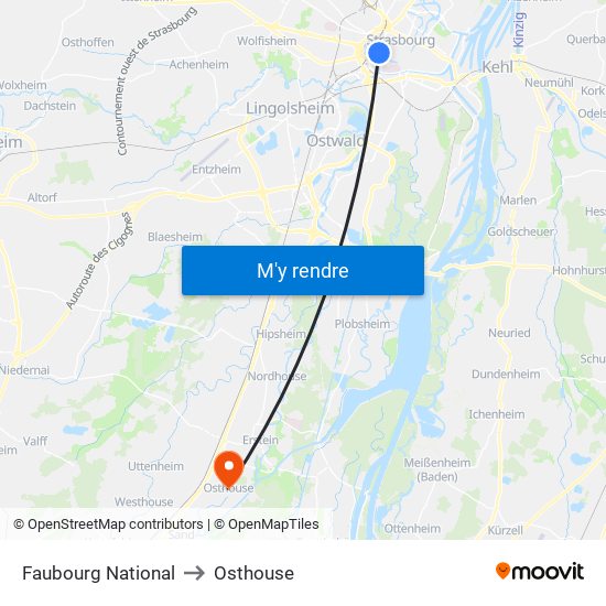 Faubourg National to Osthouse map