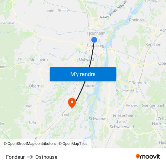Fondeur to Osthouse map