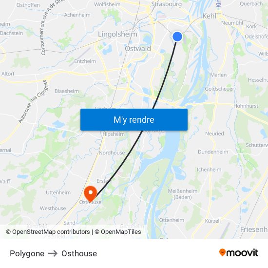 Polygone to Osthouse map