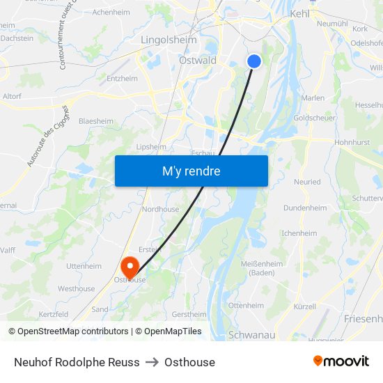 Neuhof Rodolphe Reuss to Osthouse map