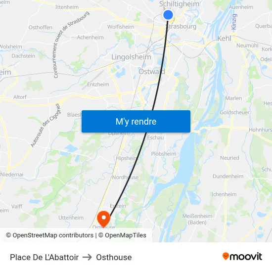 Place De L'Abattoir to Osthouse map