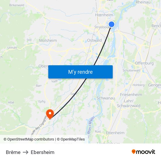 Brême to Ebersheim map